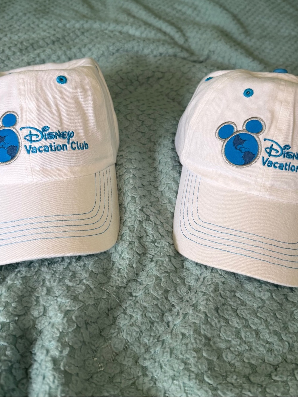 Disney White & Blue Kids Hats set of 2